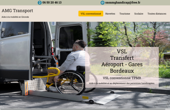 AMG-VSL, site internet à Bordeaux crée par Ojo-web
